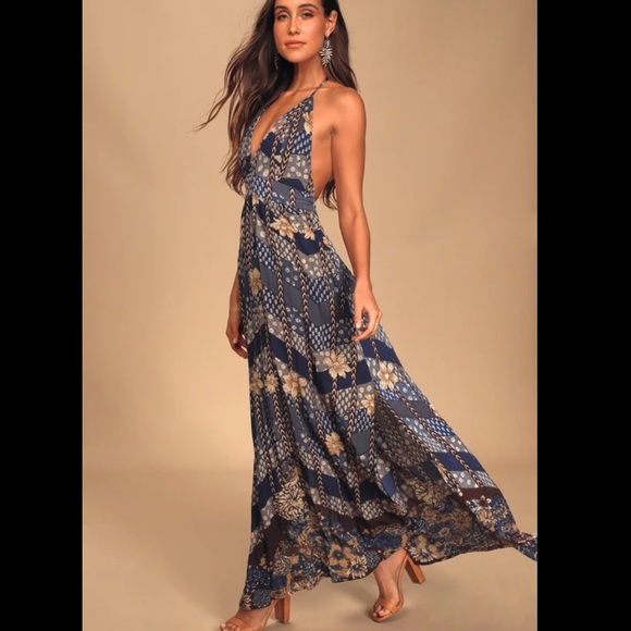 Halter Maxi Dress - Picture 1 of 2